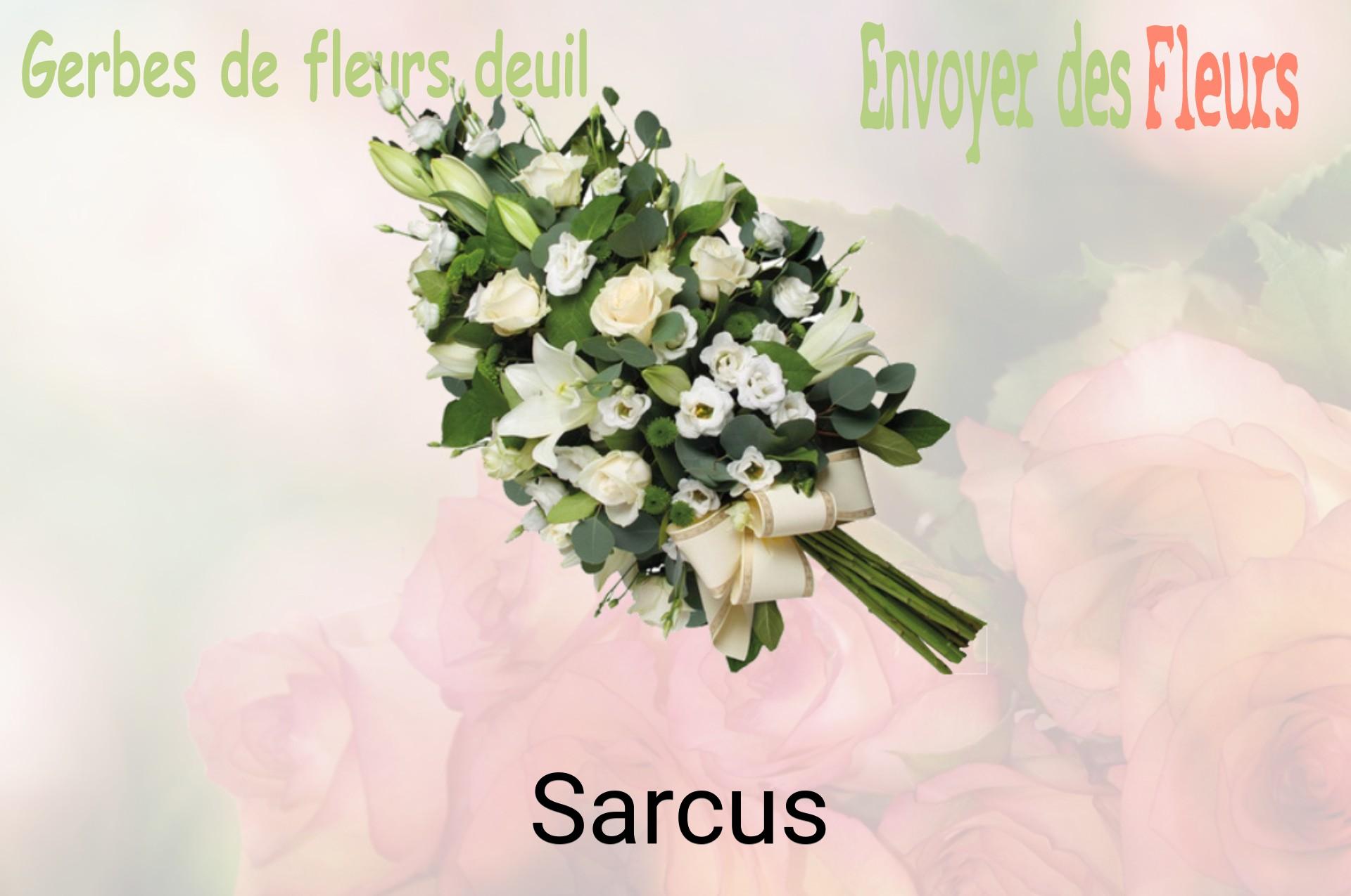 Gerbe de fleurs de deuil livrée à Sarcus